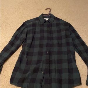 Black-Dark Green Winter flannel